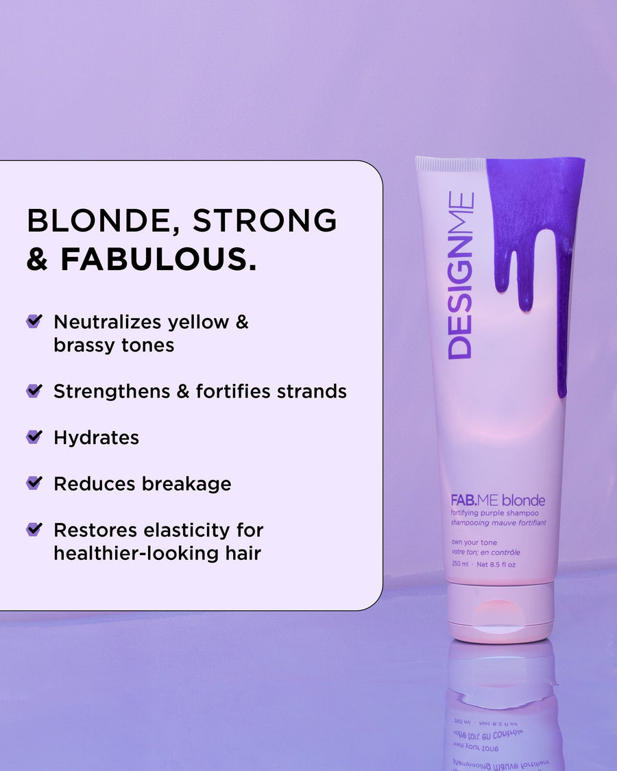 DESIGNME FAB.ME Blonde Fortifying Purple Shampoo