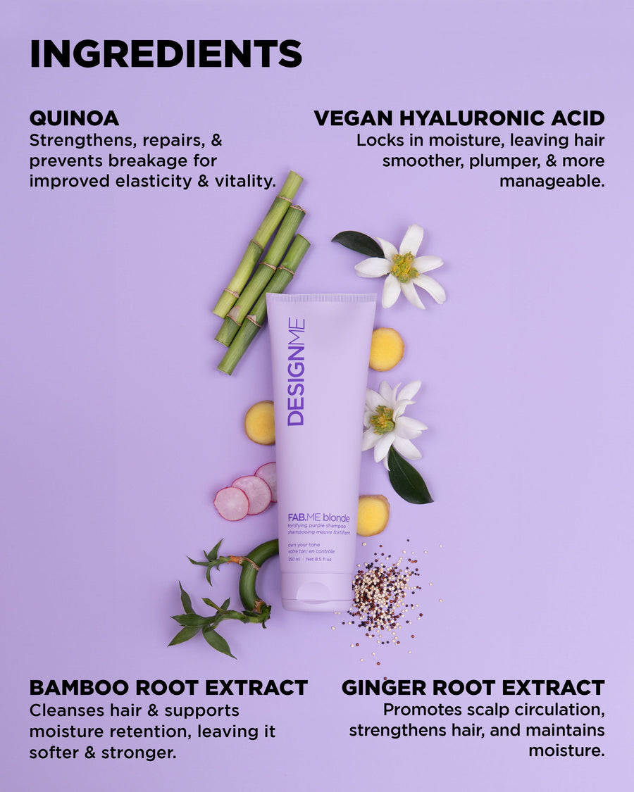 DESIGNME FAB.ME Blonde Fortifying Purple Shampoo